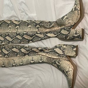 Steve Madden - Jacoby over-the-knee snakeskin boot